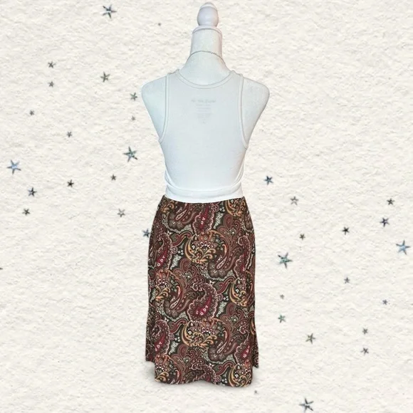 La Belle vintage boho paisley knee length skirt M - Picture 4 of 8